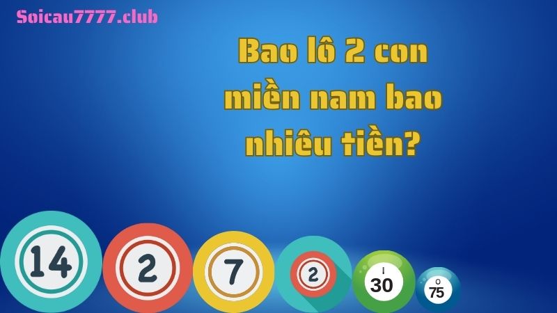 Bao lô 2 con miền nam bao nhiêu tiền?