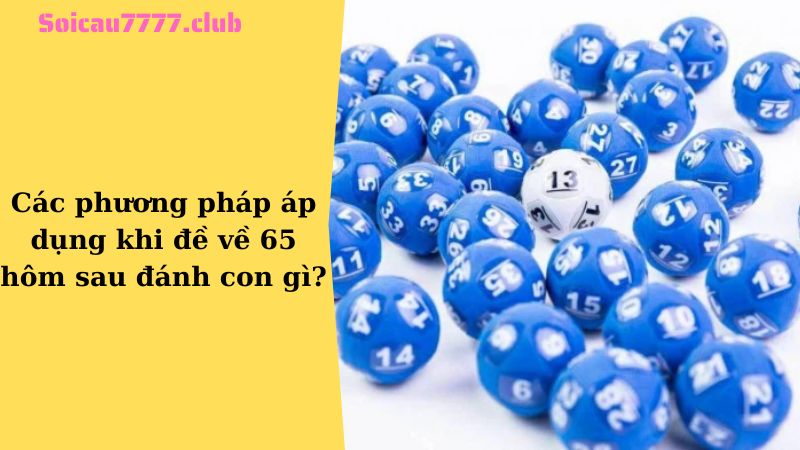 Các phương pháp áp dụng khi đề về 65 hôm sau đánh con gì?