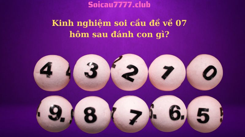 Kinh nghiệm soi cầu đề về 07 hôm sau đánh con gì?