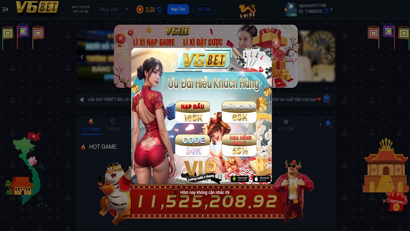 Các phương thức nạp tiền V6Bet phổ biến hiện nay