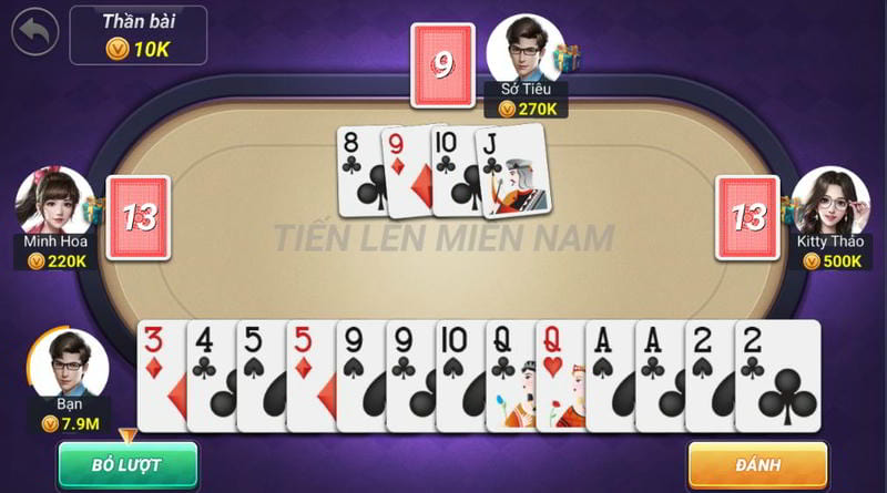 Chơi Tiến Lên tiện lợi trên mobile tại VF555